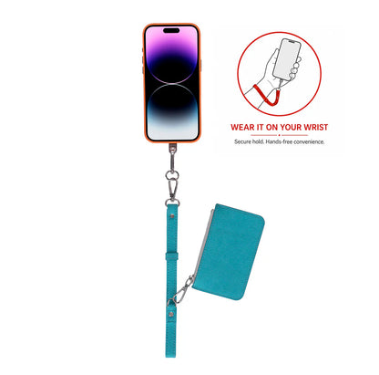 FlexGo Leather Phone Strap & Wallet Set – Clip-On Flex