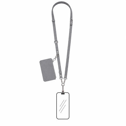 FlexGo Leather Phone Strap & Wallet Set – Clip-On Flex