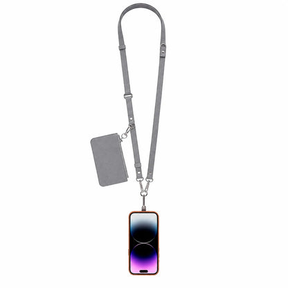 FlexGo Leather Phone Strap & Wallet Set – Clip-On Flex
