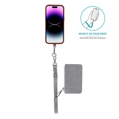FlexGo Leather Phone Strap & Wallet Set – Clip-On Flex