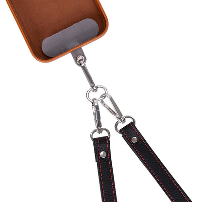 FlexGo Leather Phone Strap & Wallet Set – Clip-On Flex