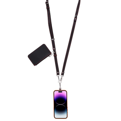 FlexGo Leather Phone Strap & Wallet Set – Clip-On Flex