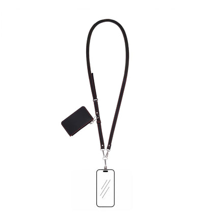 FlexGo Leather Phone Strap & Wallet Set – Clip-On Flex