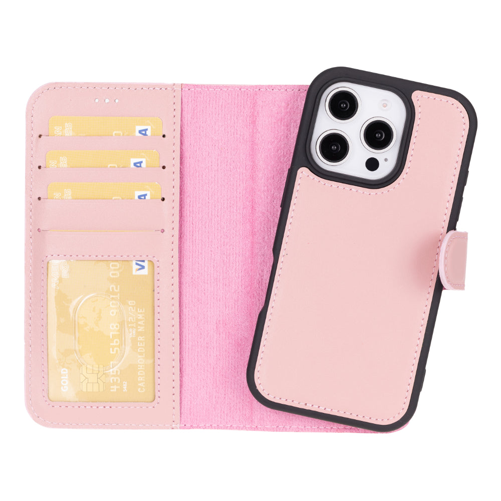 Magic iPhone 16 Series Detachable Genuine Leather Case