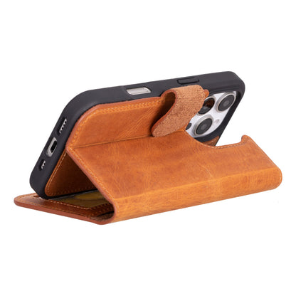 Magic iPhone 16 Series Detachable Genuine Leather Case