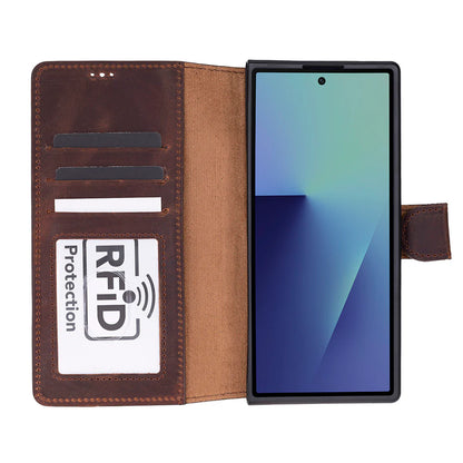 Wallet ID Leather Samsung Galaxy Z Fold7 Folio Case