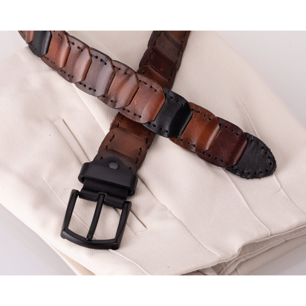 Victor Braided Leather Men's Belt