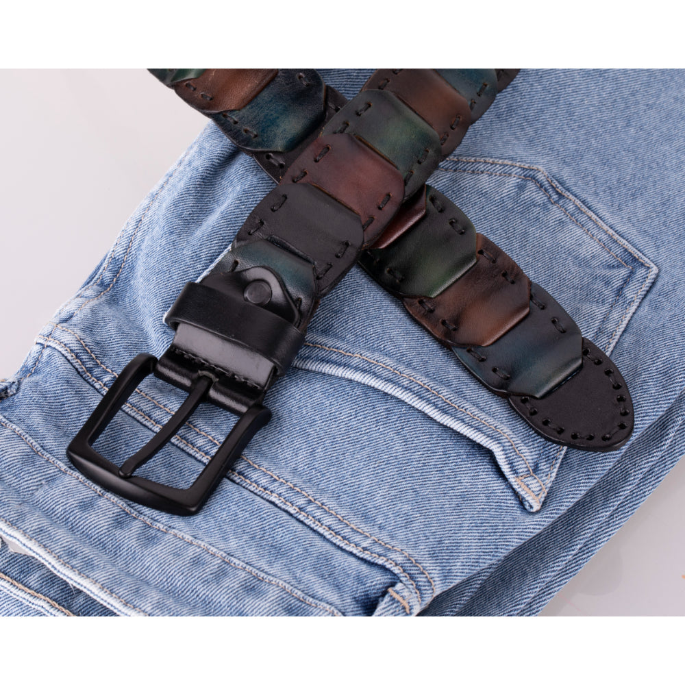 Victor Braided Leather Men's Belt