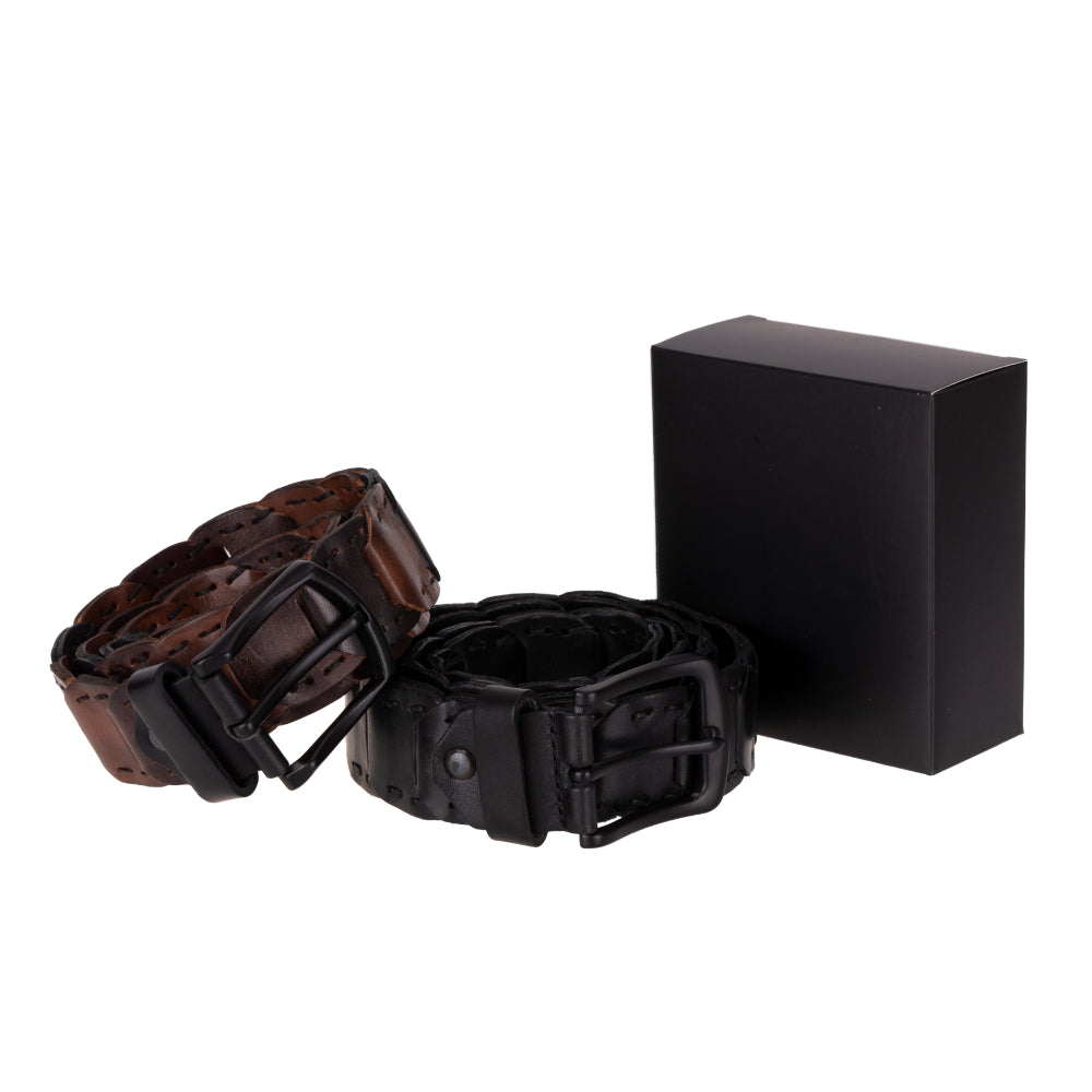 Victor Braided Leather Men's Belt