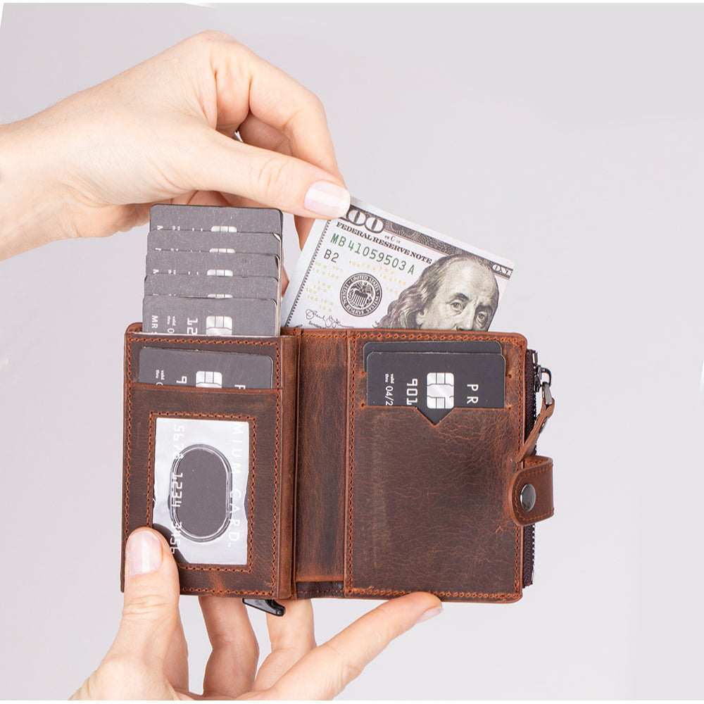 Mario Pop-up Leather Card Holder