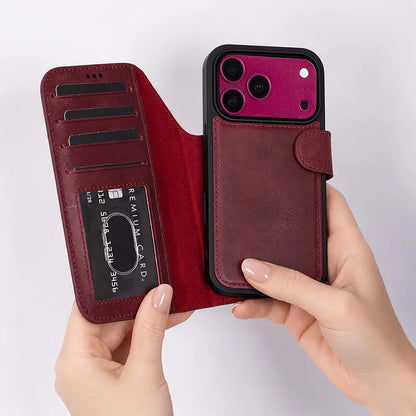 Magic iPhone 18 Pro Leather Detachable Wallet Case