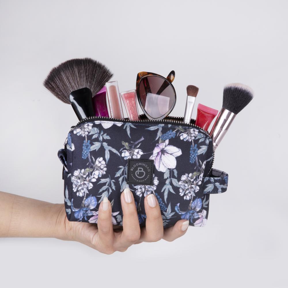 Cherries Floral Makeup Bag