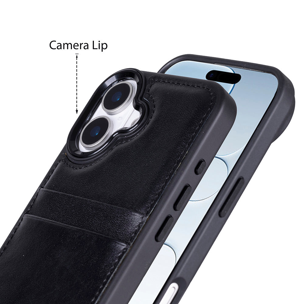Flex Cover Leather iPhone 17 Case with Card Holder