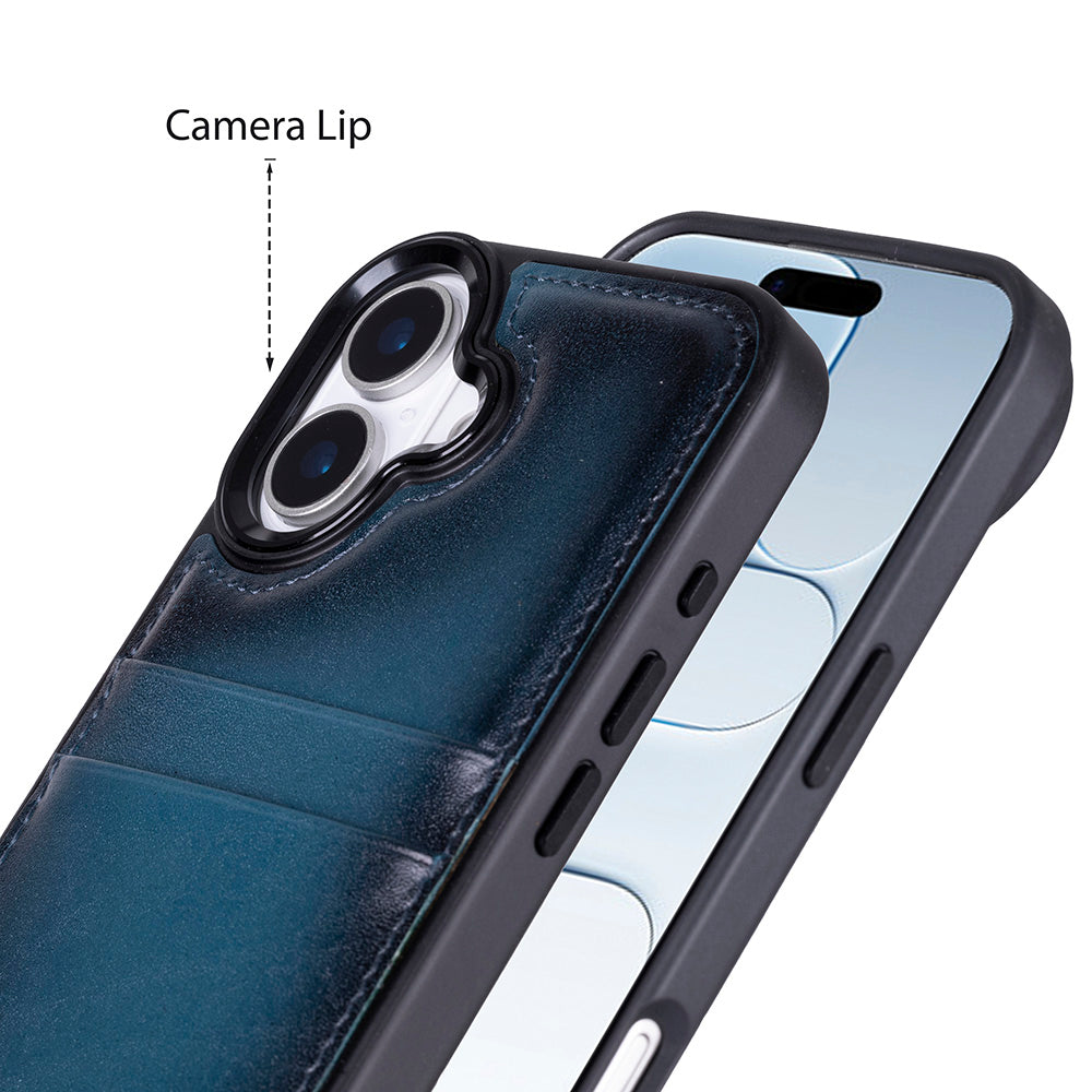 Flex Cover Leather iPhone 17 Case with Card Holder