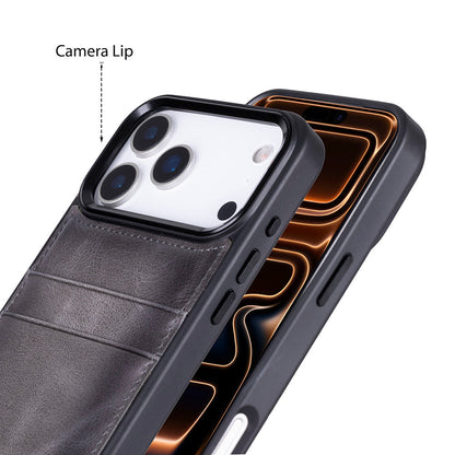 Flex Cover Leather iPhone 17 Pro Case with Card Holder