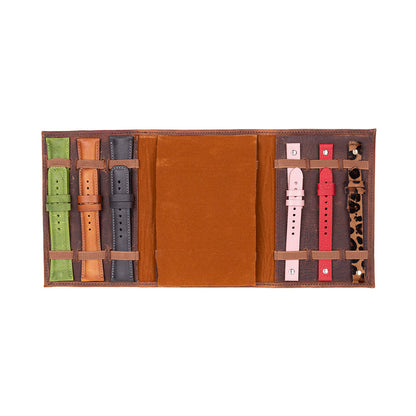 Leather Watch Band Organizer - Triple Slots