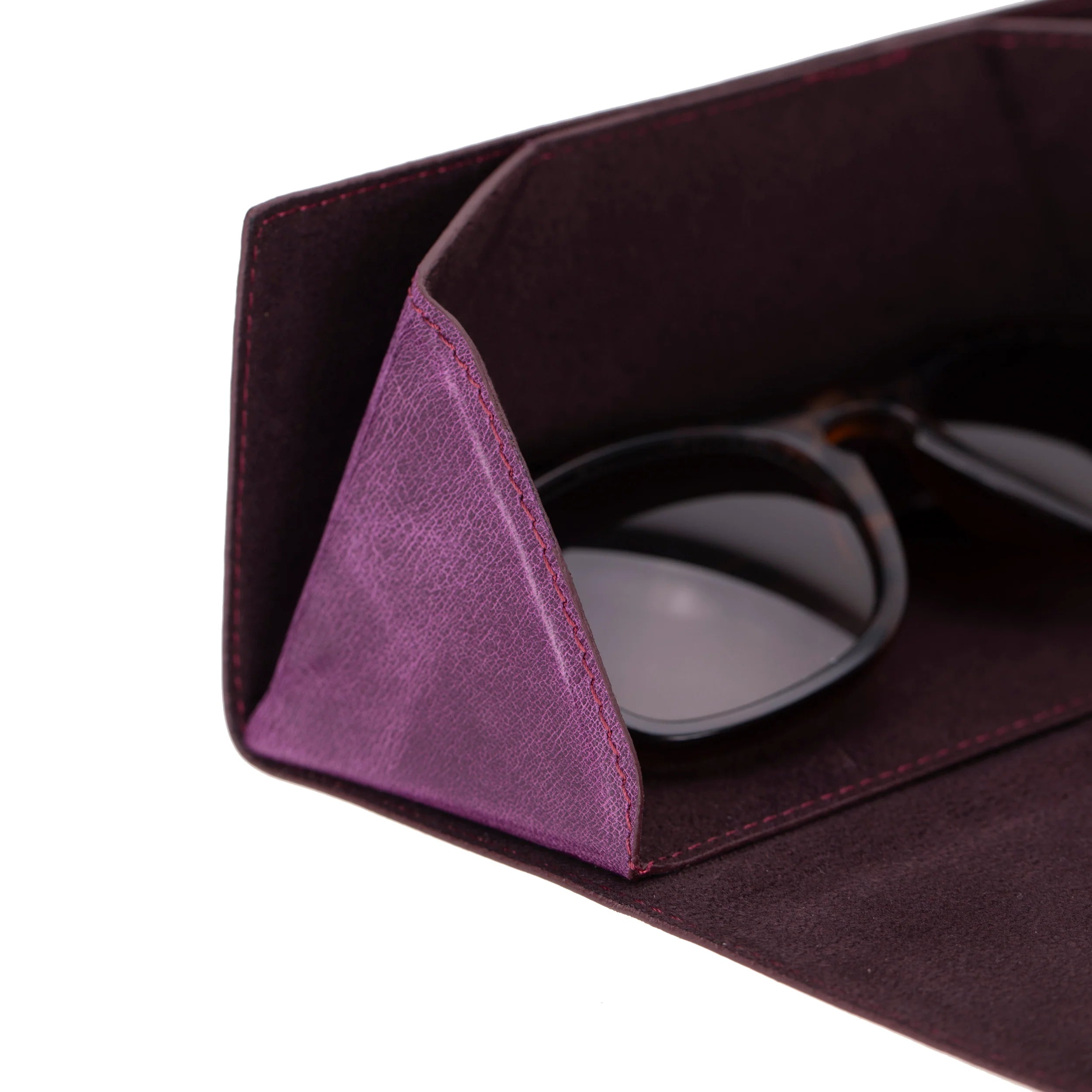 Smart Leather Glasses Case