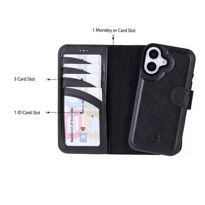 Magic iPhone 17 Detachable Leather Wallet Case