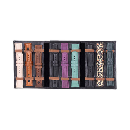 Leather Watch Band Organizer - Triple Slots