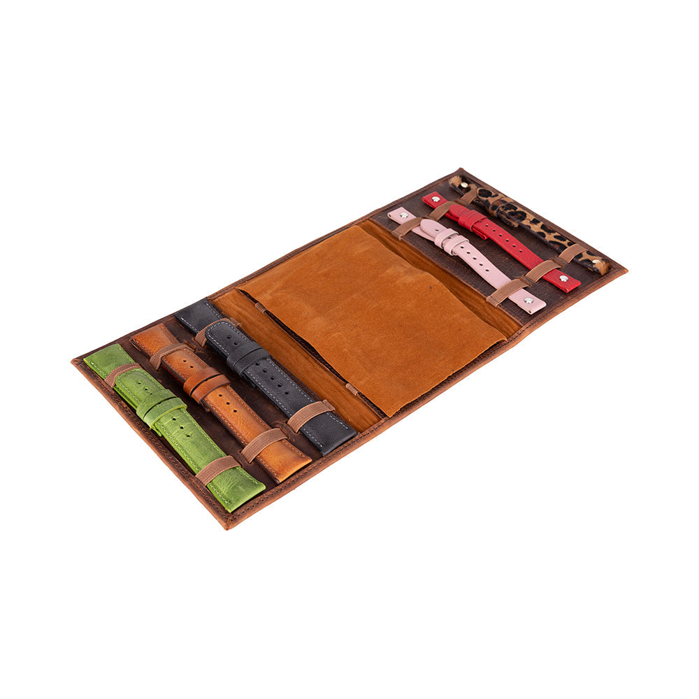 Leather Watch Band Organizer - Triple Slots