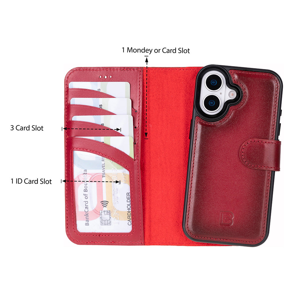 Magic iPhone 17 Detachable Leather Wallet Case