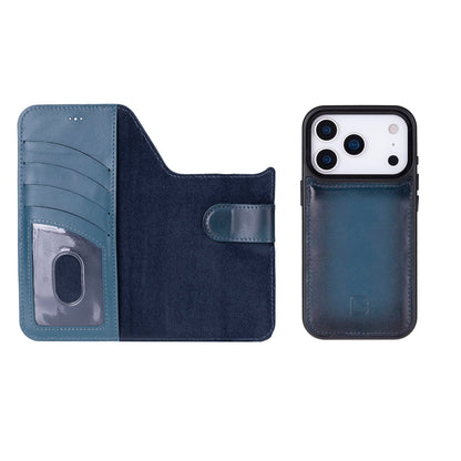 Magic iPhone 17 Pro Max Detachable Leather Wallet Case
