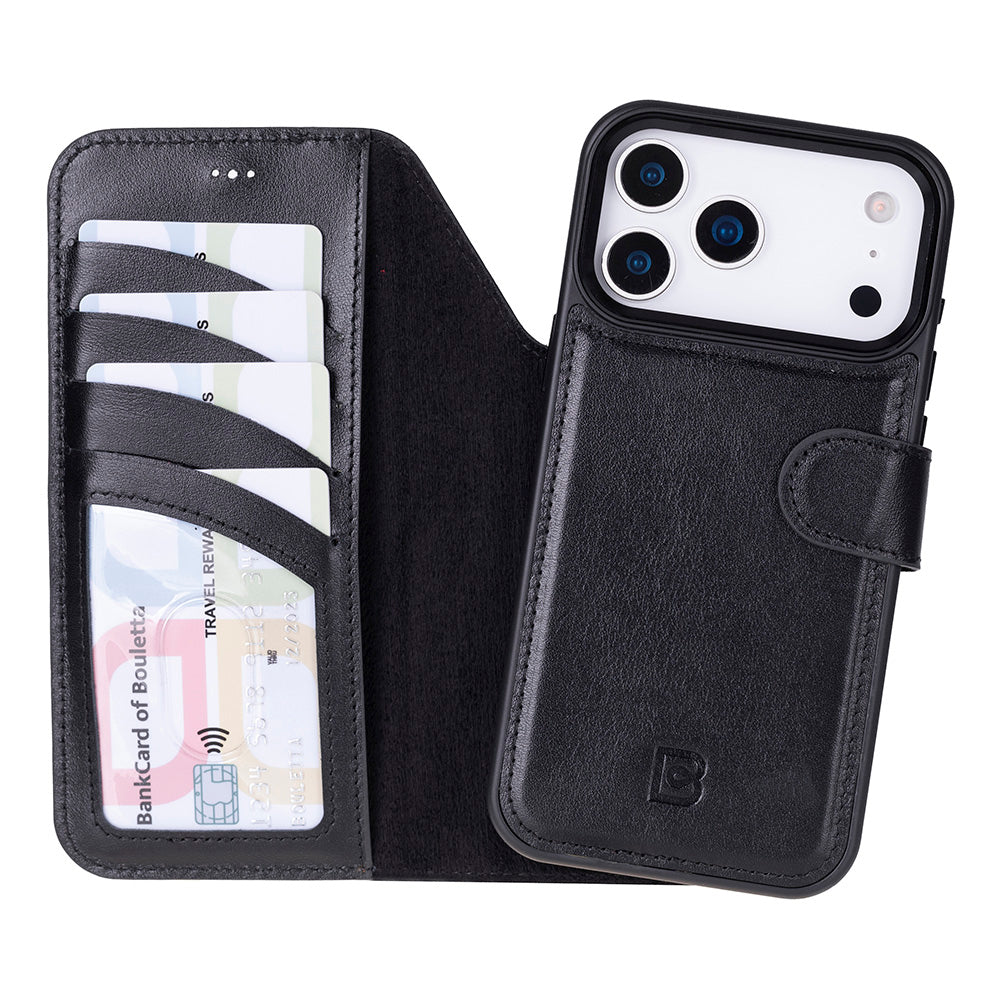 Magic iPhone 17 Pro Max Detachable Leather Wallet Case