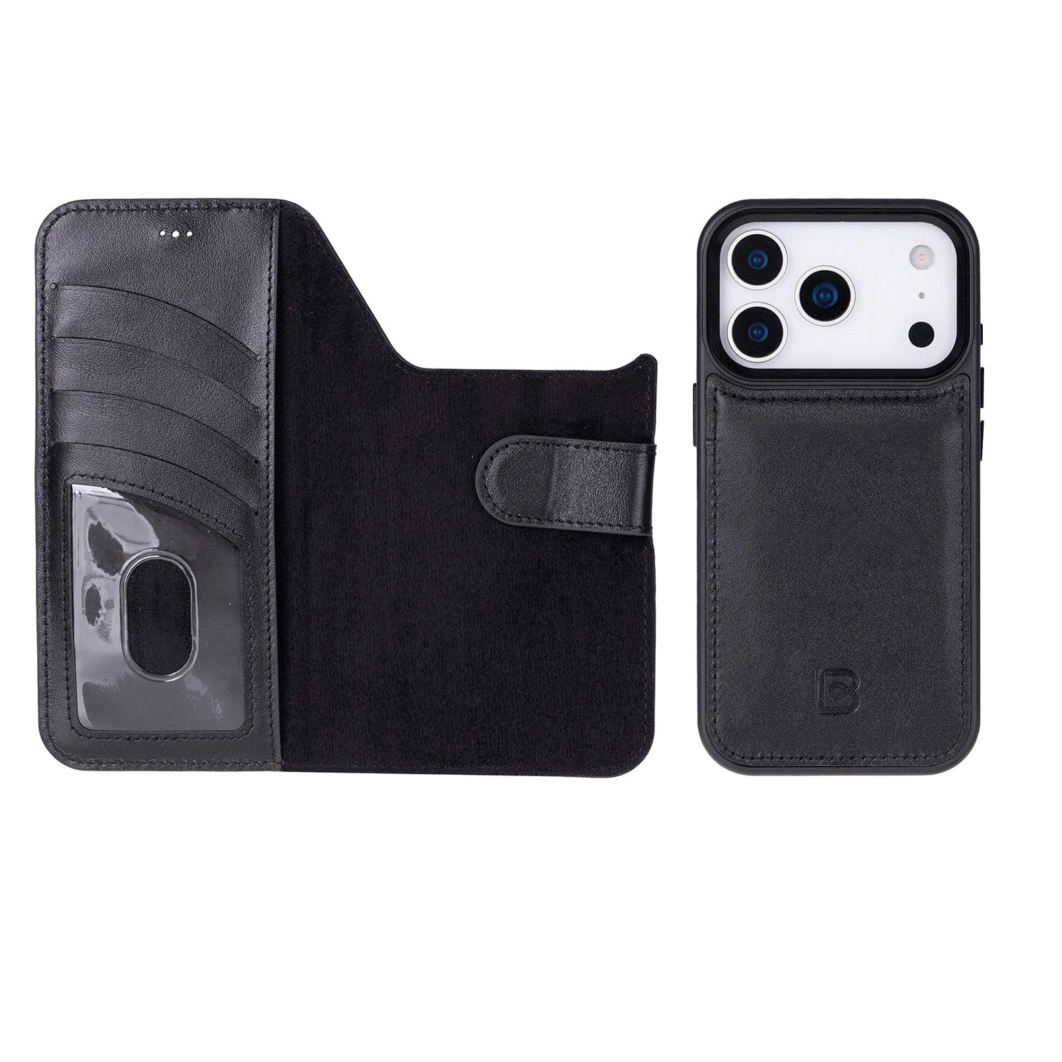 Magic iPhone 17 Pro Max Detachable Leather Wallet Case