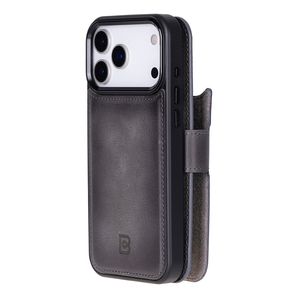 Magic iPhone 17 Pro Max Detachable Leather Wallet Case