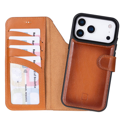 Magic iPhone 17 Pro Max Detachable Leather Wallet Case