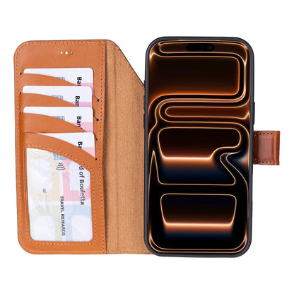 Magic iPhone 17 Pro Max Detachable Leather Wallet Case