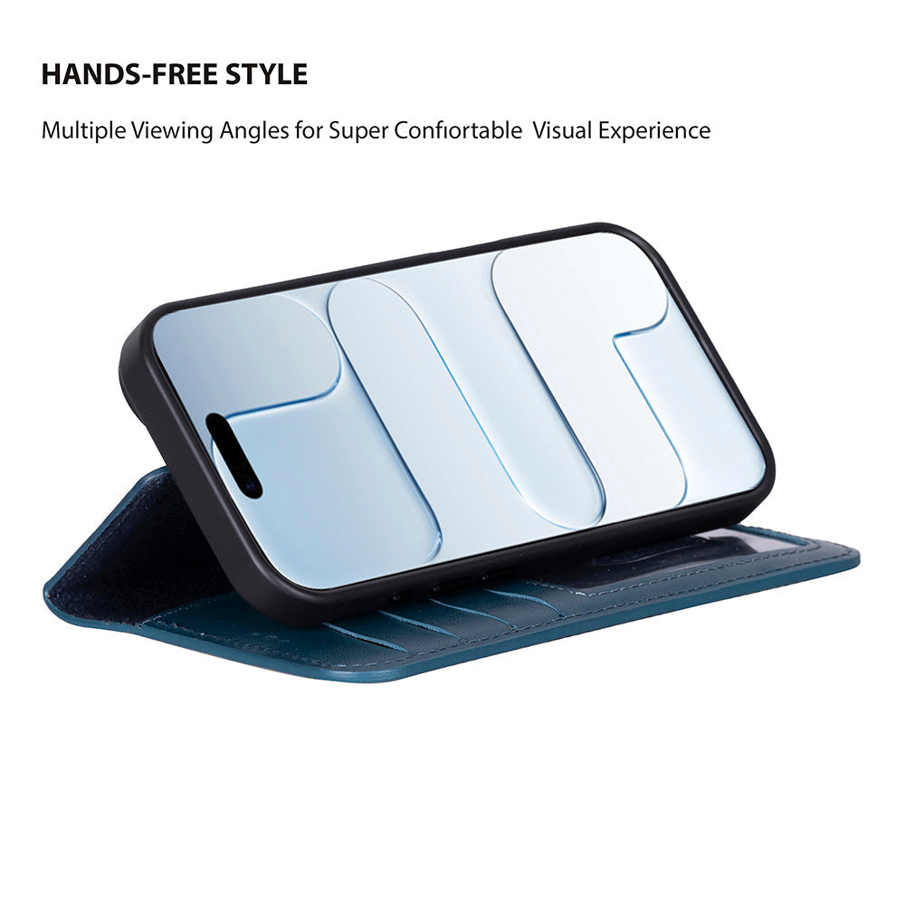 Magic iPhone 17 Detachable Leather Wallet Case