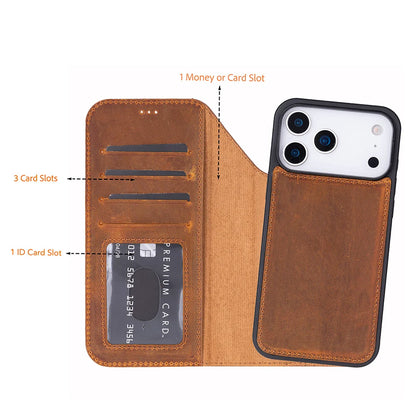 Magic iPhone 18 Pro Max Leather Detachable Wallet Case