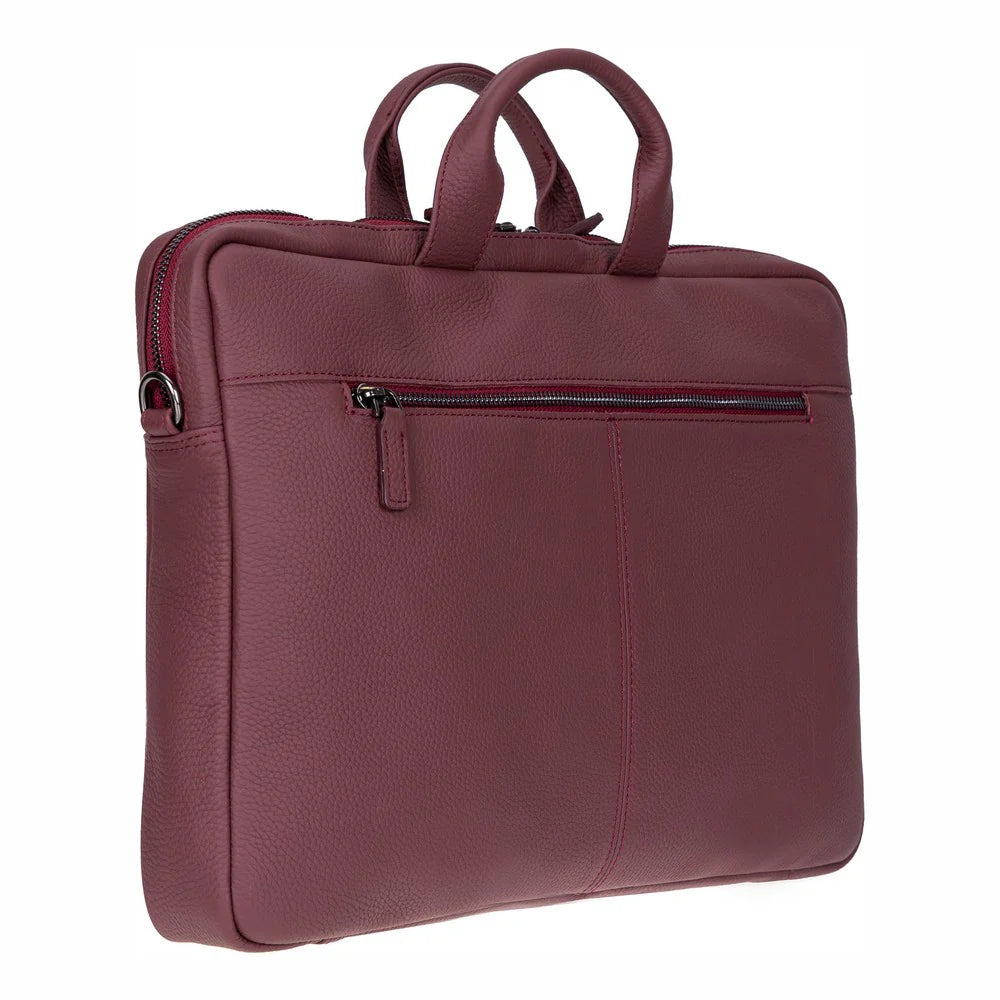 Truro Leather Business Briefcase / Laptop Case 16" with Suitcase