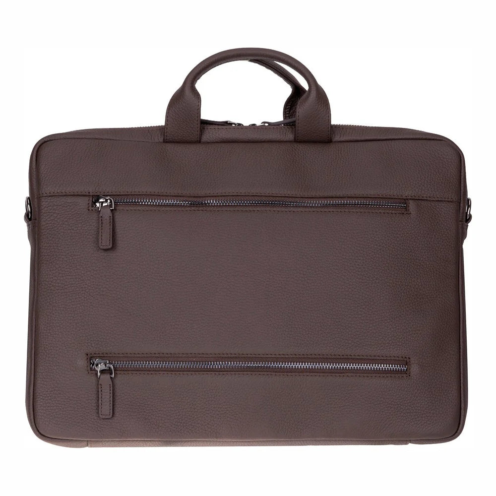Truro Leather Business Briefcase / Laptop Case 16" with Suitcase
