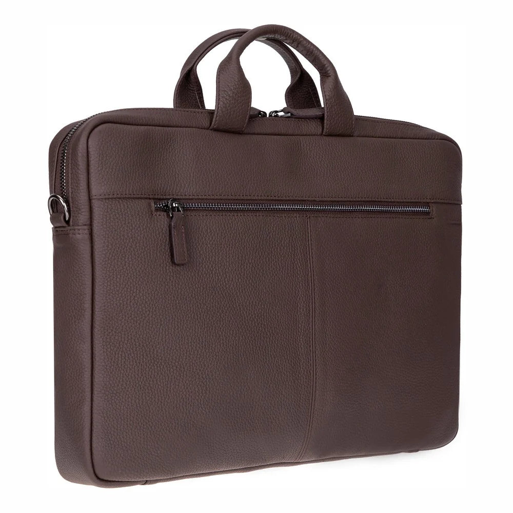 Truro Leather Business Briefcase / Laptop Case 13" with Suitcase