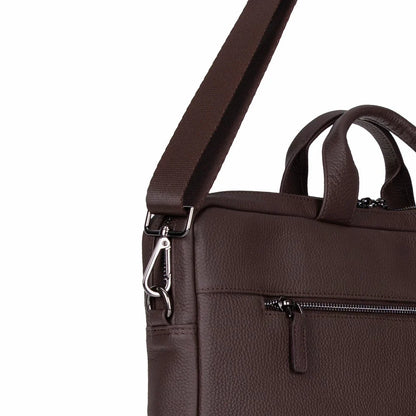 Truro Leather Business Briefcase / Laptop Case 13" with Suitcase