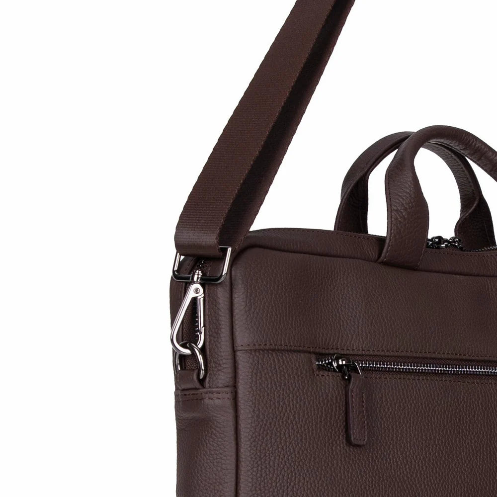 Truro Leather Business Briefcase / Laptop Case 16" with Suitcase