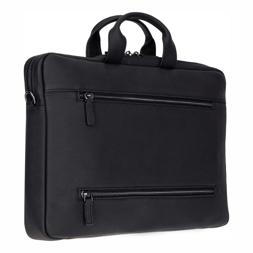 Truro Leather Business Briefcase / Laptop Case 13" with Suitcase