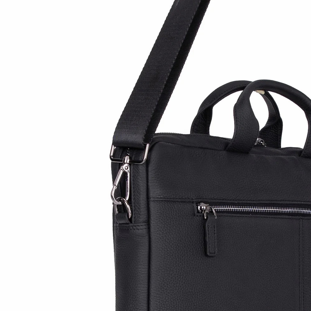 Truro Leather Business Briefcase / Laptop Case 16" with Suitcase