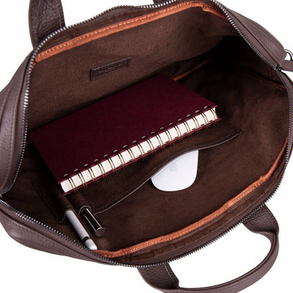 Truro Leather Business Briefcase / Laptop Case 13" with Suitcase