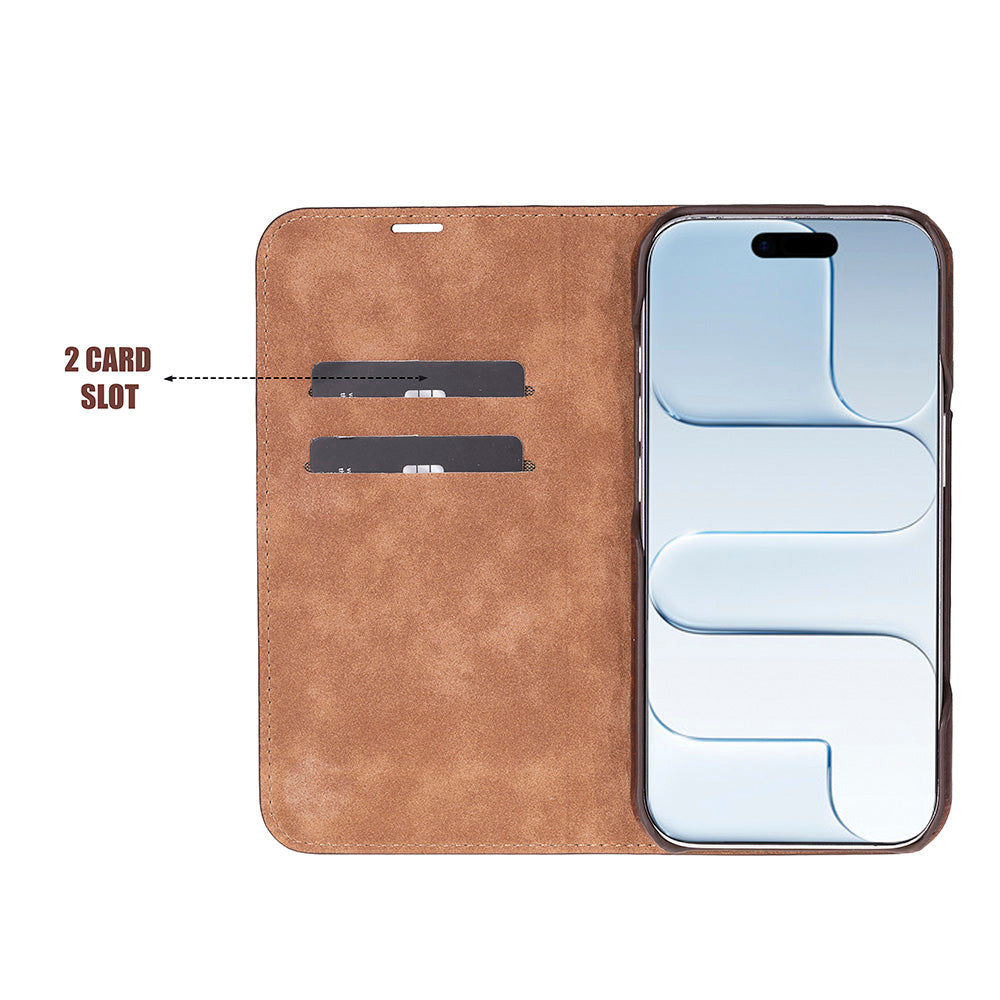 Sonat Leather iPhone 17 Folio Case
