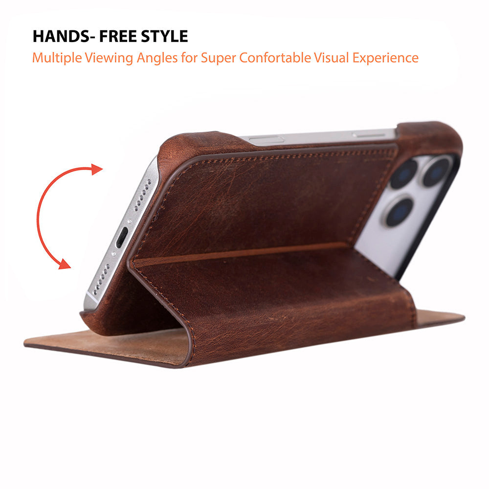 Sonat Leather iPhone 17 Pro Max Folio Case