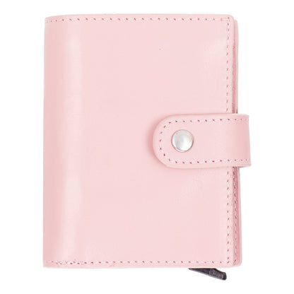 Plato Zip Mechanical Genuine Leather Card Holder