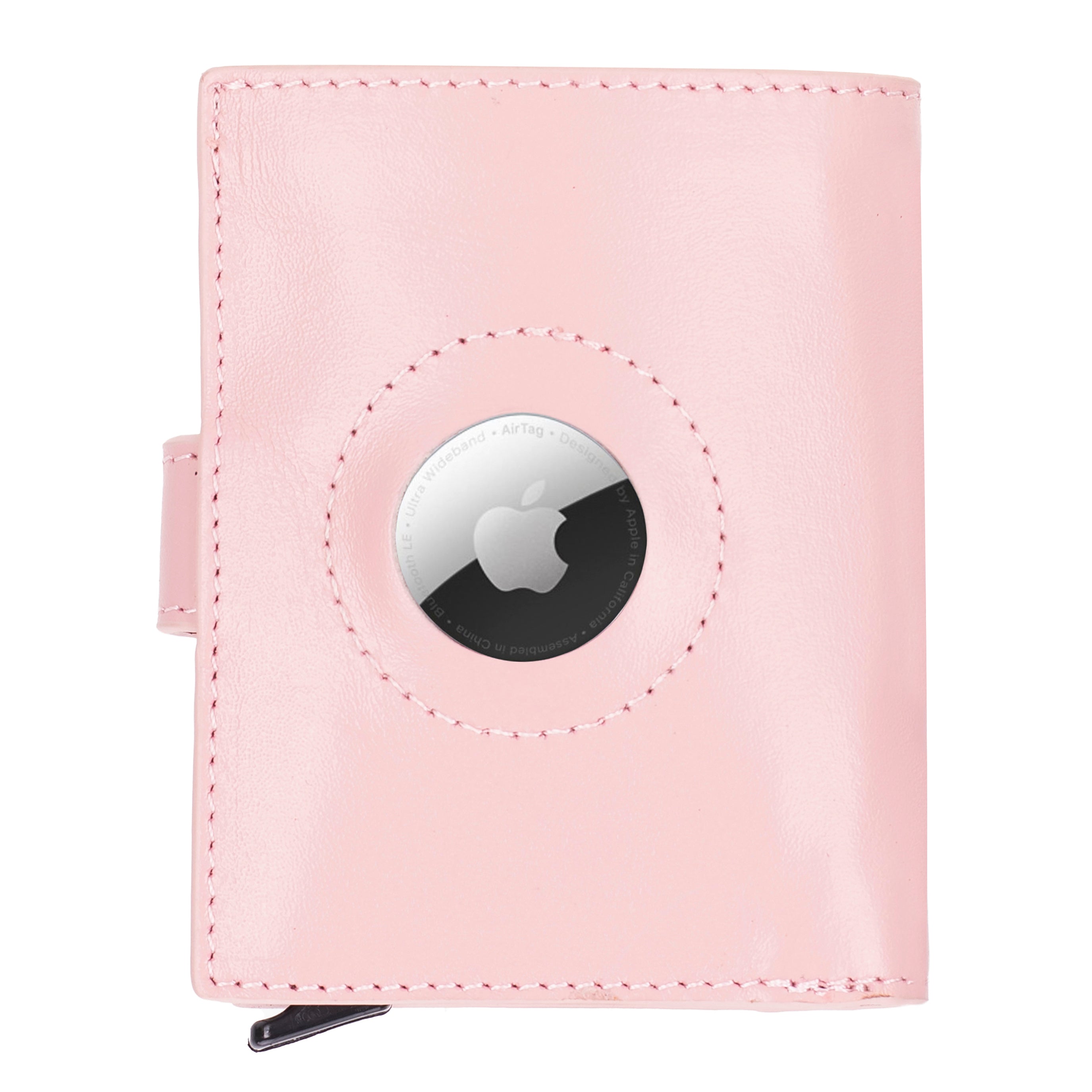 Plato Zip Mechanical Genuine Leather Card Holder