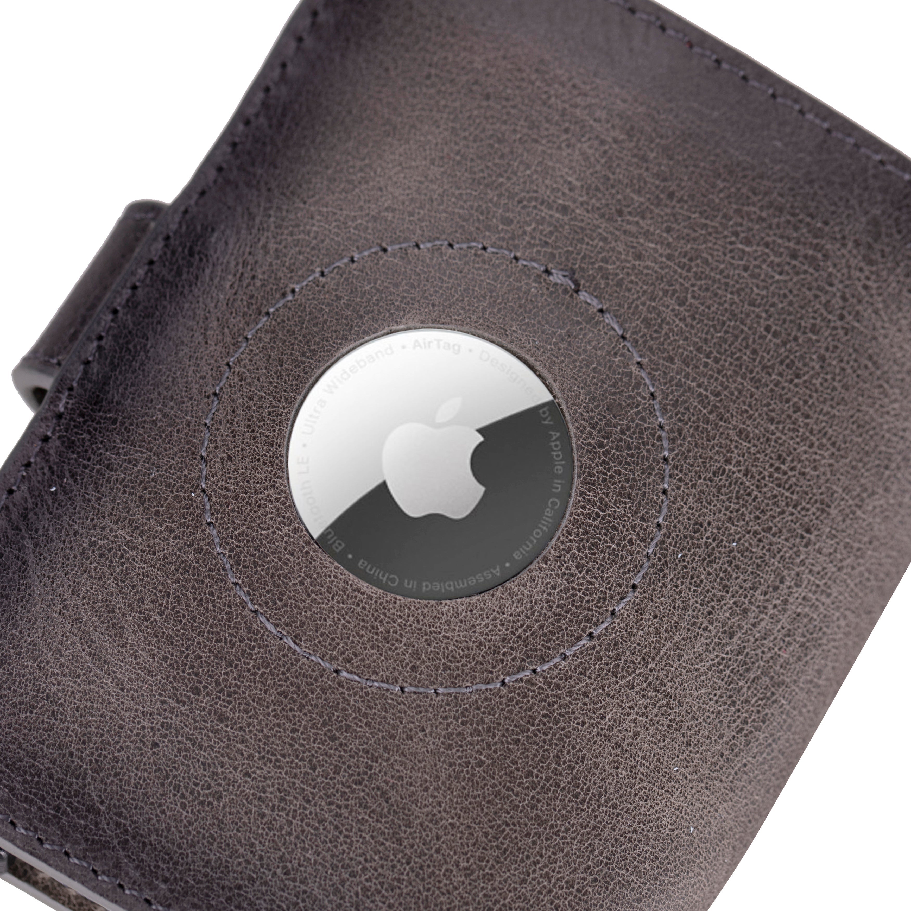Plato Zip Mechanical Genuine Leather Card Holder