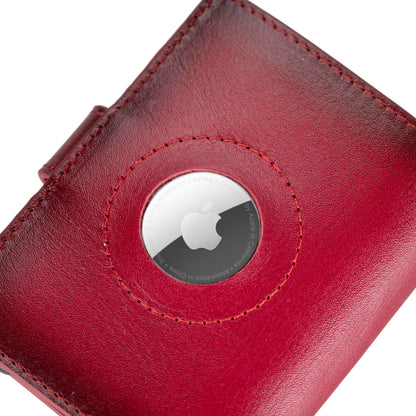 Plato Zip Mechanical Genuine Leather Card Holder