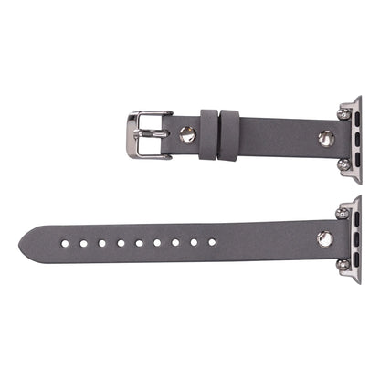 Ferro Leather Apple Watch Band - Silver