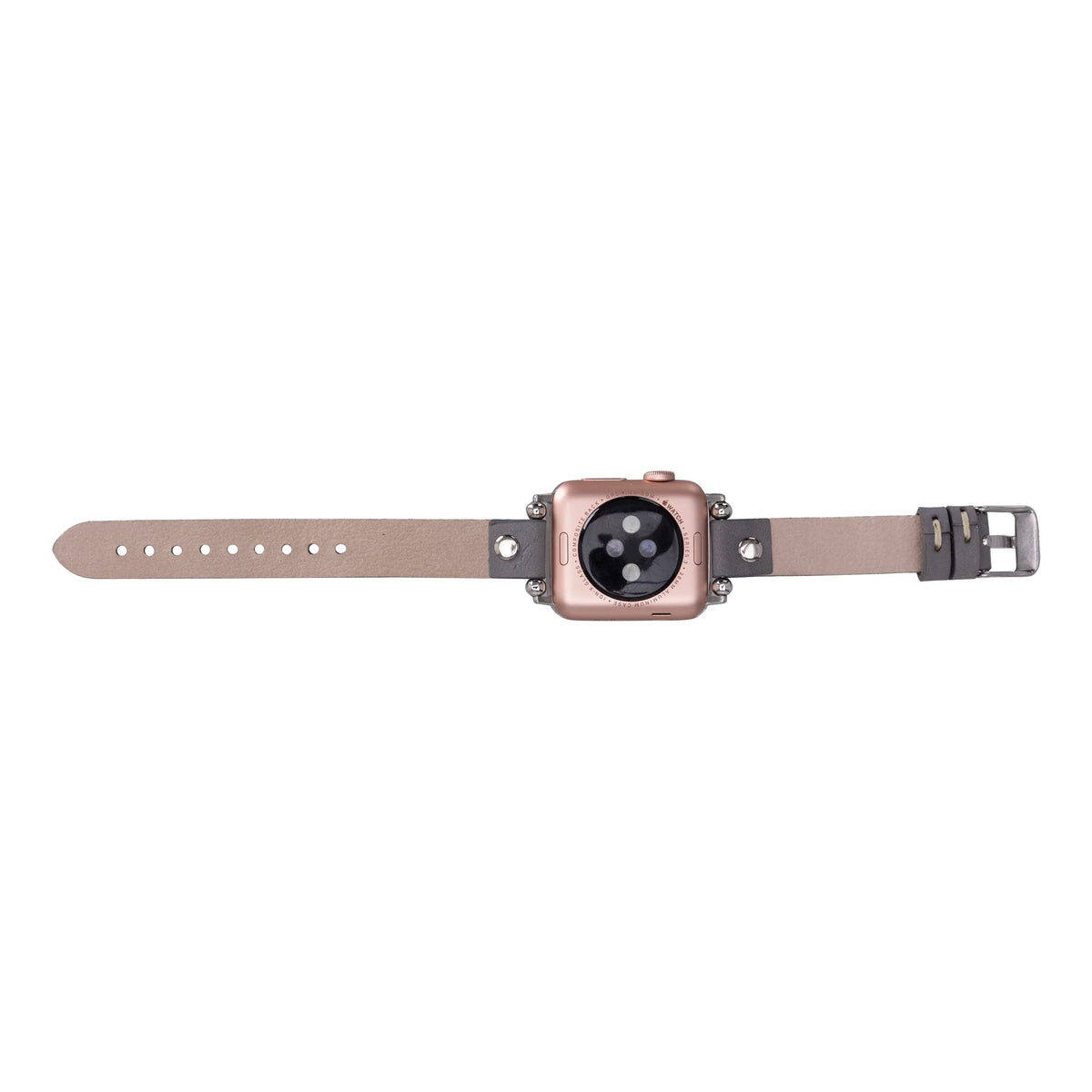 Ferro Leather Apple Watch Band - Silver