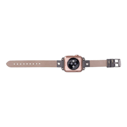 Ferro Leather Apple Watch Band - Silver